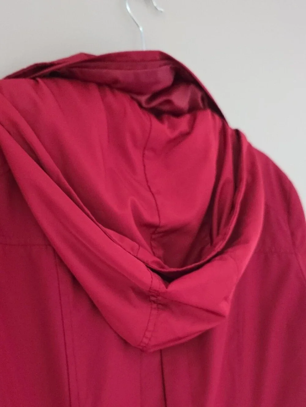 Michael Kors Deep Red Utility Jacket with Hood